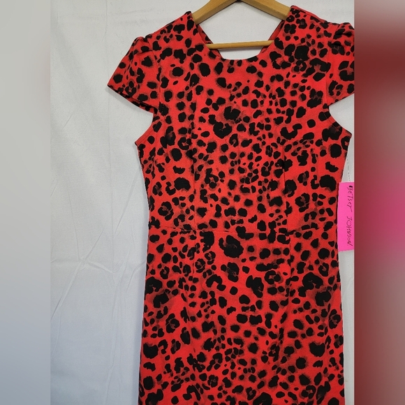 NWT Betsey Johnson Cheetah Print Size 12P Dress - Picture 6 of 6